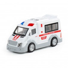Детская игрушка инерционный автомобиль "Скорая помощь", автомобиль инерционный (со светом и звуком) (в коробке) арт. 79657 ПОЛЕСЬЕ
