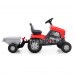 Детская игрушка каталка-трактор с педалями "Turbo" (красная) с полуприцепом арт. 52681 Полесье