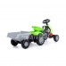 Детская игрушка для мальчиков каталка-трактор с педалями "Turbo-2" (зелёная) с полуприцепом арт. 52742 Полесье