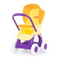 Детская игрушка коляска для кукол прогулочная "Alisa" 4-х колёсная (жёлтая) (в пакете) арт. 95237 Полесье