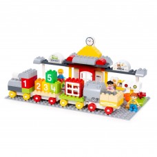 Детская игрушка Конструктор "Макси" - "Железнодорожный вокзал" (121 элемент) (в пакете) арт. 94746
