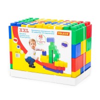 Конструктор строительный Полесье "XXL", 45 элементов + соединитель (45 элементов) арт. 68033