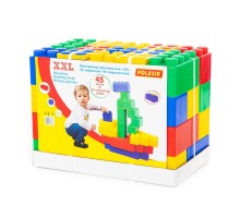 Конструктор строительный Полесье "XXL", 45 элементов + соединитель (45 элементов) арт. 68033