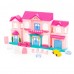 Детская игрушка кукольный домик "София" с набором мебели и автомобилем (14 элементов) (в пакете) арт. 78018 Полесье