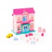 Детская игрушка кукольный домик "София" с набором мебели и автомобилем (14 элементов) (в пакете) арт. 78018 Полесье