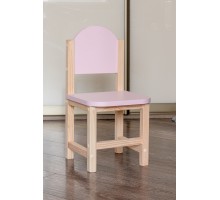 Детский стульчик для игр и занятий «Нежная роза» арт. SDLRN-27. Высота до сиденья 27 см. Цвет розовый с натуральным.