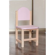 Детский стульчик для игр и занятий «Нежная роза» арт. SDLRN-27. Высота до сиденья 27 см. Цвет розовый с натуральным.