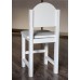 Деревянный  стульчик для детей БОЛЬШОЙ арт. SDLW-34. Высота до сиденья 34 см. Цвет белый.