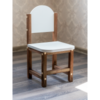 Детский деревянный  стульчик для игр и занятий арт. SDPN-27. Высота до сиденья 27 см. Цвет палисандр с белым.