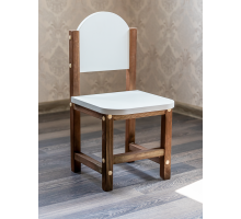 Детский деревянный  стульчик для игр и занятий арт. SDPN-27. Высота до сиденья 27 см. Цвет палисандр с белым.