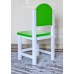 Детский стульчик для игр и занятий «Дракоша» арт. SDLD-27. Высота до сиденья 27 см. Цвет зеленый с белым.