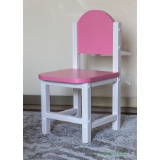 Стульчик для детей для игр и занятий «Зефирка» арт. SDLZP-27. Высота до сиденья 27 см. Цвет розовый с белым.