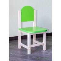 Детский стульчик для игр и занятий «Зеленый колибри» арт. SDLGN-27. Высота до сиденья 27 см. Цвет зеленый с натуральным.