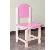 Детский стульчик для игр и занятий «Розовая пантера» арт. SDLPN-30. Высота до сиденья 30 см. Цвет розовый с натуральным.