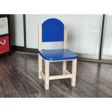 Детский стульчик для игр и занятий «Океан» арт. SDLON-27. Высота до сиденья 27 см. Цвет синий с натуральным.