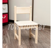 Детский деревянный стульчик маленький арт. SDN23. Высота до сиденья 23 см. Цвет натуральное дерево.