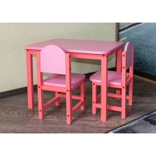 Комплект детский столик и 2 стульчика «Розовый фламинго» арт. KMP2-705050. Цвет розовый.