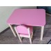 Комплект детский столик и стульчик «Розовая пантера» арт. KMPN-705050. Столешница 700х500 мм. Цвет розовый с натуральным.