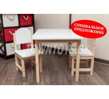 Детский столик и два стульчика арт. SLN-705050+2SDLN-27. Столешница 700х500 мм. 