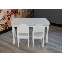Комплект столик с 2 стульями 27 см арт. SLW-9050+2SDLW27. Столешница 50х90 см. Цвет БЕЛЫЙ.