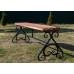 Скамейка садовая без спинки деревянная с коваными элементами "Ретро-узор" арт. SDRU-150