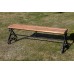 Скамейка садовая без спинки деревянная с коваными элементами "Ретро-узор" арт. SDRU-150