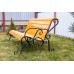 Скамья садовая деревянная с коваными декоративными элементами "Парковая-2" 2м. арт. SSKP-200.
