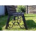 Скамейка садовая деревянная с коваными элементами "Дачная-Узор" арт. SDU-150