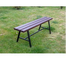 Скамейка садовая деревянная с металлическим каркасом из профильной трубы "Ретро-Палисандр" арт. SDRP-150