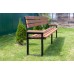 Скамейка садовая деревянная со спинкой и подлокотниками "Комфорт Плюс" арт. SSKP-300. Длина 3м. Цвет ОРЕХ.