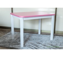 Столик для детей со скругленными углами «Зефирка» арт. SLZP-705050. Цвет розовый с белым.