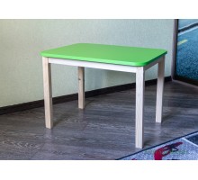 Столик для детей со скругленными углами «Зеленый колибри» арт. SLGN-705050. Цвет зеленый с натуральным.