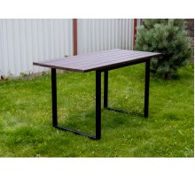 Стол садовый деревянный с металлическим каркасом из профильной трубы "Палисандр-2" арт. SSP-195.