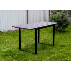 Стол садовый деревянный с металлическим каркасом из профильной трубы "Палисандр-2" арт. SSP-195.