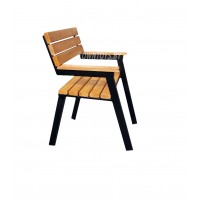 Стул садовый деревянный с металлическим каркасом арт. SSD-1. 