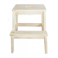 Деревянный табурет- ступенька (табурет-лестница) арт. TDN-50. Высота 50 см. Цвет натуральное дерево.