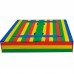 Детская деревянная песочница для детского сада с крышкой и лавочкой  "Радуга" арт. PDR-150-36. Песочница БОЛЬШАЯ с лавочкой (глубина 36 см.) (Цвет разноцветная .)