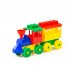 Детская игрушка Конструктор - Паровоз с одним вагоном, 2037, Полесье