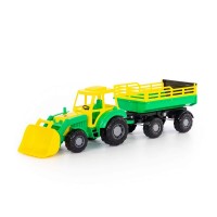 Детская игрушка трактор с прицепом №2 и ковшом "Алтай" арт. 35363 Полесье
