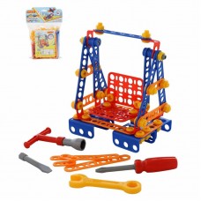 Детская игрушка Конструктор "Изобретатель" - "Качели №1" (109 элементов) (в пакете) арт. 55095 Полесье