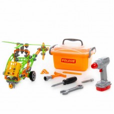Детская игрушка Конструктор "Изобретатель" - "Вертолёт №1" (130 элементов) (в контейнере), 55224, Полесье