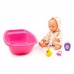 Детская игрушка Пупс "Забавный" (35 см) с соской + ванночка и набор для купания (2 элемента) (в коробке), 78568, Полесье