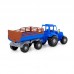 Детская игрушка Трактор "Алтай" (синий) с прицепом №2 (в сеточке), 84767, Полесье