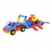 Детская игрушка "КонсТрак", автомобиль-трейлер + "Базик", погрузчик (в сеточке), 8879, Полесье