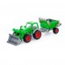 Детская игрушка трактор-погрузчик с полуприцепом  "Фермер-техник" (в сеточке) 8718 Полесье