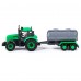 Детская игрушка Трактор "Прогресс" с прицепом-цистерной инерционный (зелёный) (в коробке) арт. 91567