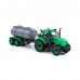 Детская игрушка Трактор "Прогресс" с прицепом-цистерной инерционный (зелёный) (в коробке) арт. 91567