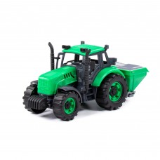 Детская игрушка Трактор "Прогресс" сельскохозяйственный инерционный (зелёный) (в коробке) арт. 91239