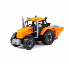Детская игрушка Трактор "Прогресс" сельскохозяйственный инерционный (оранжевый) (в коробке) арт. 91246