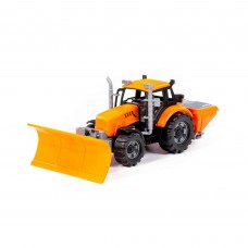 Детская игрушка Трактор "Прогресс" снегоуборочный инерционный (оранжевый) (в коробке) арт. 91772